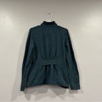 Title Nine  Blue Green Cotton Wool Blend Full Zip Sweater Large L Photo 5