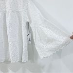 Velvet by Graham Spencer 100% cotton eyelet blouse w/ flare exaggerated sleeves White Size XS Photo 4