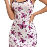 Boutique Magenta & White, Butterfly, Night Gown Photo 5