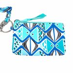Vera Bradley Zip ID Case & Lanyard Go Fish Blue Photo 2