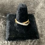 Vintage 18k GF Ring with CZ Stones Size 8.5 Gold Photo 0