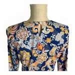 J. McLaughlin  Catalina Cloth Catalyst Floral Midi Dress Navy Multi Size XS Photo 6
