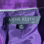 Vtg 1990s Anne Klein Purple Wool Silk Removable Belt Blazer Jacket 12 Petite Size 12P Photo 4
