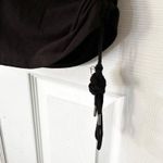 T Alexander Wang Black Crew Neck Ruched Side Drawstring Tie Mini Bodycon Dress Photo 4