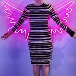 Adam Lippes Striped Midi Sweater Dress SMALL Ribbed Bodycon Y2K $300 Photo 8