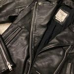 Abercrombie & Fitch Black Leather Jacket Photo 2