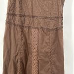 Gap Y2K Midi Dress Brown Boho Fairy Lace Tie Straps Empire Waist Size S Photo 3