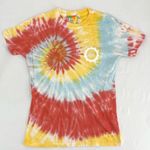 Big Bud Press Short Sleeve T-Shirt Tie Dye Red Yellow Blue Swirl Unisex Tee XXS Photo 0
