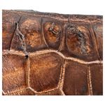 Vintage Crocodile Leather Brown Brass Structured Crossbody Purse Handbag Bag Photo 9