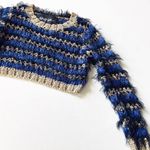 Nasty Gal Loose Weave Faux Fur Cropped Sweater Photo 2