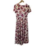 LuLaRoe  Floral A Line Maxi Dress Side Pockets Cottagecore Stretchy Sz S Photo 2