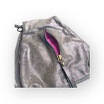 HTF: new Kale༄ Diego Edgy Leather Fold Over Messenger Bag ༄ Metallic Mineral ༄ Gray Photo 5