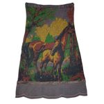 Custo Barcelona Vintage Y2K Angora Reversible Woodland Tapestry Skirt 36 Small Photo 2