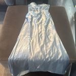 Women’s Light Blue FullLength Prom Party Dress CrissCross Straps Leg Slit Size 2 Photo 11