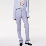 Another Tomorrow Lilac Purple Merino Wool Straight Leg Classic Trouser Pants 10 Photo 9