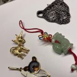 Lot Of 4 Animal Costume Pendants / Charms Variety Cat, Koala, Donkey, Rooster Photo 3