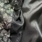 Vintage Finity Studio Gray & Black Floral Silky Blazer 10 Photo 7