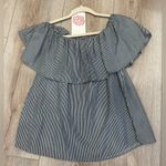 Glam  Black and White Striped Women's Top 🩶
*NEW WITH TAGS 🏷️ Photo 3