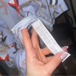 ZARA  nautical tie front top cropped short sleeve coastal anchor sailor blouse Photo 8