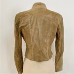 Vintage blazer cropped suede leather boho jacket Tan Photo 4