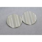 Source Unknown Rare 1960's Vintage White Metal Wave Post Earrings Photo 2