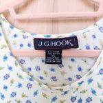 VTG JG Hook Women Maxi Dress Size XL Cream Blue Floral Cottage Boho Romantic 90s White Photo 3