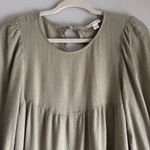 American Eagle  Long Sleeve Olive Baby Doll Open Button Back Lightweight Size XS Photo 5