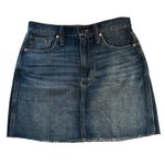 Madewell  Raw Hem Jeans Mini Skirt Size 27 Photo 1