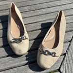 Easy Spirit  Brandi women’s leather ballet flats.‎  Size 8.5 Ivory. Photo 0