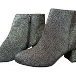 Sam Edelman Circus Ankle Booties Black Silver Glitter Sparkly Size 12.5W New Photo 0