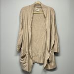 Pact Airplane Cardigan Size L/XL Organic Cotton Neutral Cream Tan Staple Photo 1