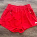 Vuori  Women's Bright Red Athletic Shorts Photo 0