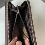 Coach  Monogram Zip Around Quilted Signature Wallet Clutch brown Photo 13