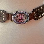 Ariat Women’s Handcrafted Brown Leather Belt Limited Edition Rhinestone Buckle Photo 0