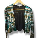 H&M Sequin Jacket Green/Gold Size S Photo 0