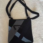 Vera Bradley  Black, Light Blue and Gray Cloth Crossbody Bag Photo 0