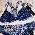 Gypsy 05 NEW! SAND Bikini Size XS Small Racerback Top Cheeky Bottoms Blue Multi Photo 5