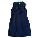 J.Crew ruffled vneck shift pullover black dress 2 Photo 7