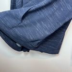 J. Jill Thermal Mock Neck Shirt Blue Cinched Hem Long Sleeves Kangaroo Pocket XL Photo 7