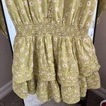 Aerie  Floral Green Dress with Pink Accents Photo 2