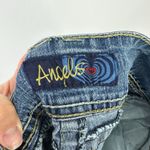 Vtg Y2K Angels Jeans 3 Blue Capri Cropped Cuffed Triple Button Retro Streetwear Size undefined Photo 5