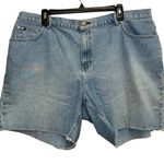Tommy Hilfiger Vintage Stitched Flag Boyfriend Frayed Light Denim Shorts Photo 0