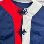 Vintage Pinehurst Short Nylon Robe Size M Red White Blue 70s 3/4 Sleeve Size M Photo 2