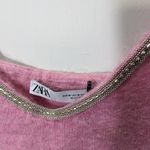 ZARA  ALPACA WOOL DRESS WITH BEADED STRAPS SIZE M PINK  9598/166 Photo 6