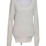 Cream Tie Back Sweater Size Medium Free People Cream Pullover Photo 0