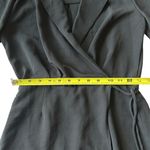 Monteau Los Angeles Black Faux Wrap Dress β V-Neck, Size L | Business Casual Photo 10
