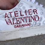 Valentino Garavani Valentino Atelier San Gallo printed broderie anglaise leather sneakers IT 38.5 Photo 10