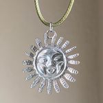 Handmade stainless steel sun boho retro vintage style necklace☀️ Photo 2