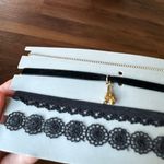 4pcs/set Multi Styles Gothic Black Lace Velvet Choker Necklace for Women Fashion Photo 2