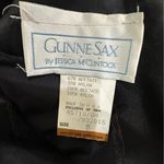 Gunne Sax VTG  Jessica McClintock Blue Velvet Black Taffeta Party Dress‎ Size 8 Photo 7